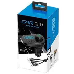 FM трансмиттер MOD. CAR Q15 BT с Bluetooth, USB, Type-C/V8/Lightning кабелями для авто Одесса - изображение 1