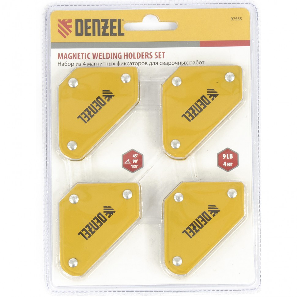 Набор из 4 магнитных фиксаторов для сварочных работ Denzel Полтава - изображение 1