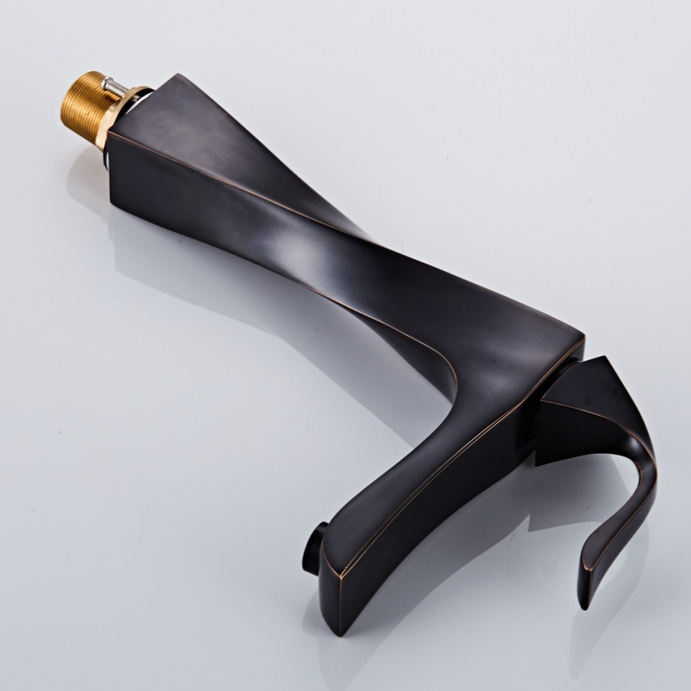 Дизайнерский смеситель для умывальника WanFan люкс качества, кран в ванную с одной ручкой матовый Черный Каменец-Подольский - изображение 5