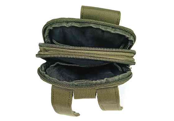 Підсумок-органайзер для телефону, документів та особистих речей олива (тактичний утилітарний, на РПС, пояс, жилет, ремінь, MOLLE) Коломия