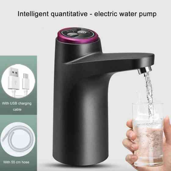 Электрическая помпа для воды сенсорная черная Винница