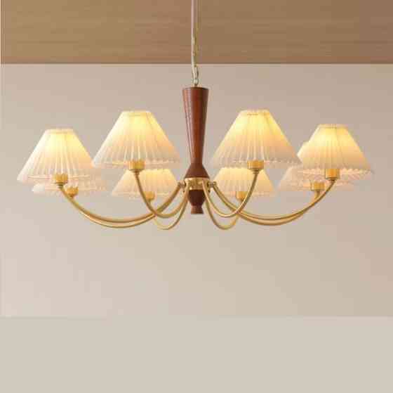 Светодиодная люстра Пем 5031 (Золотая) на 8 плафонов Винница