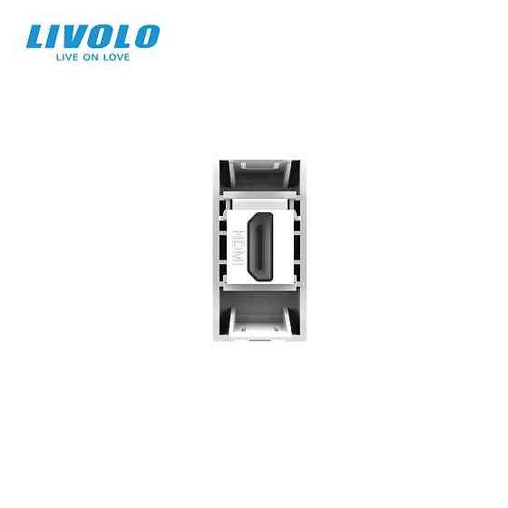 LIVOLO HDMI розетка LIVOLO 1.4, сіра, модуль 0.5 поста, для телевізора / ПК (VL-FCHD-1IP) Коломия