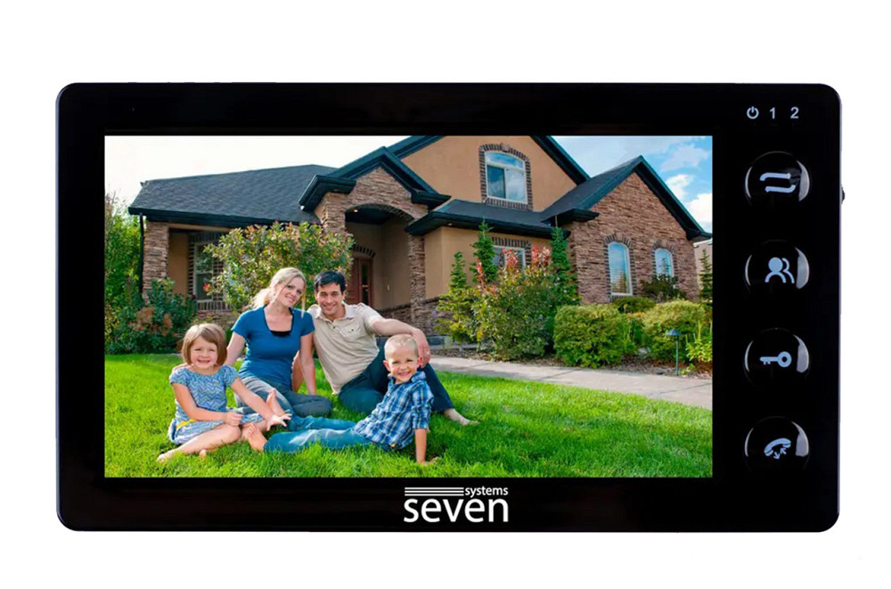 Відеодомофон 7 дюймів SEVEN DP-7573 black Київ - фото 1
