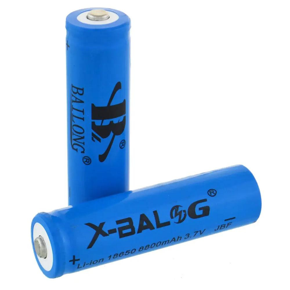 Акумулятор 18650, 8800mAh, 3,7В, Li-ion, X-BALOG / Багаторазова літій-іонна батарея Київ - фото 7