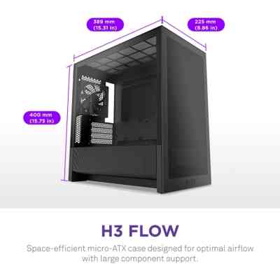 Корпус NZXT H3 Flow All Black (CC-H31FB-01) Вінниця