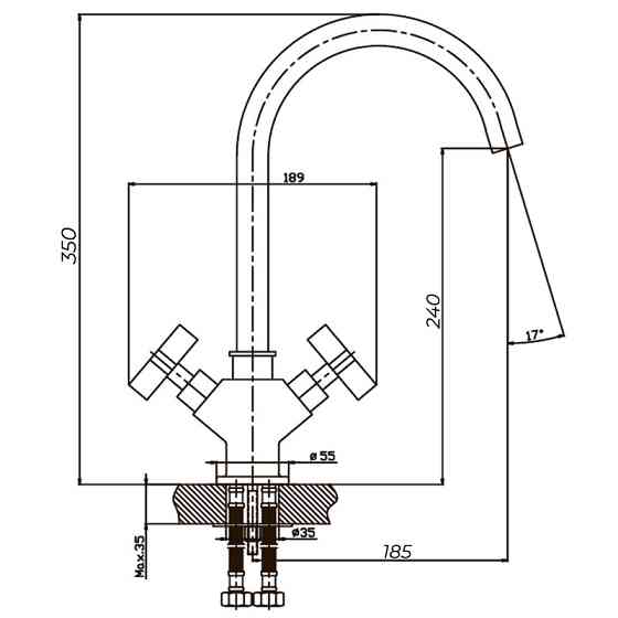 Кухонний змішувач Haiba Bergus 011 HB0024 Харків