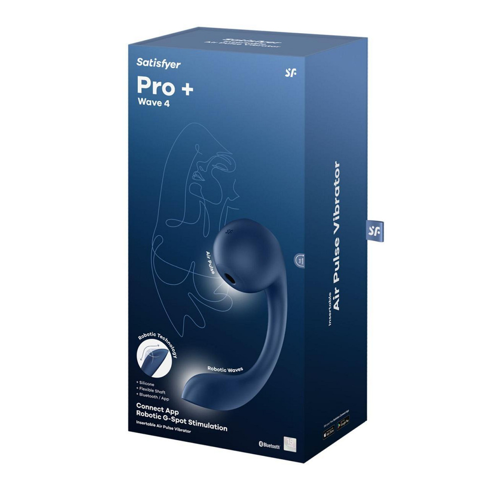 Смарт-стимулятор точки G + вакуумний стимулятор клітора Satisfyer Pro+ Wave 4 Connect App Sex Aura Київ - фото 5