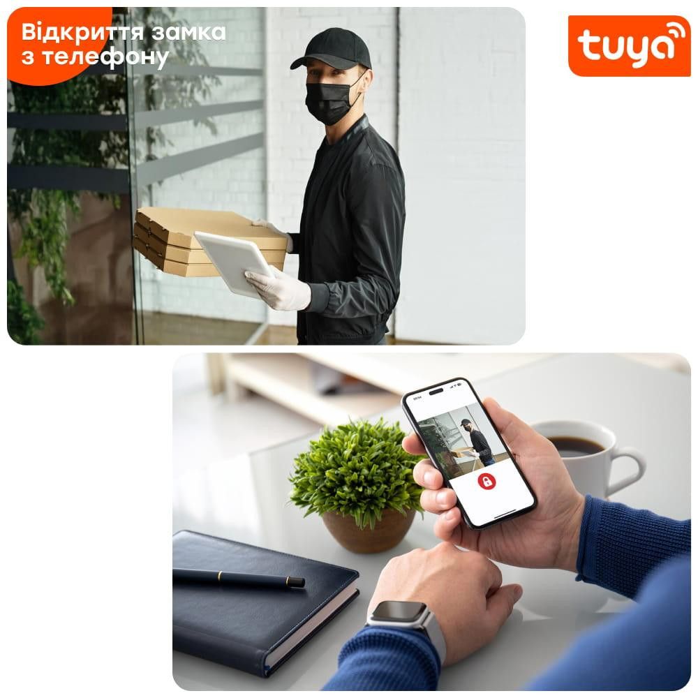 Відеодомофон 10" WiFi Tuya Light Vision SINGAPORE FHD Black (82-00233) Київ - фото 14