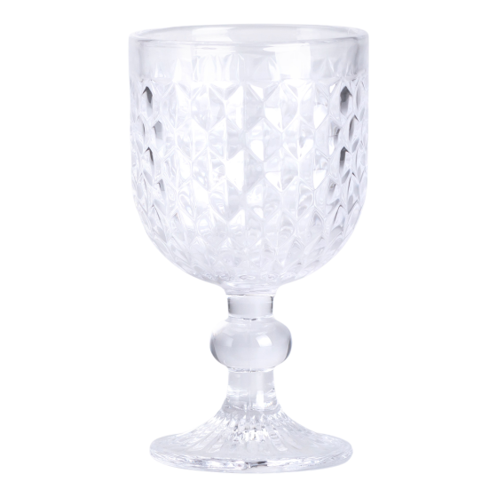 Yiwu Набір келихів для вина 6 шт по 220 мл на низькій ніжці Прозорий HP-19-104 Киев