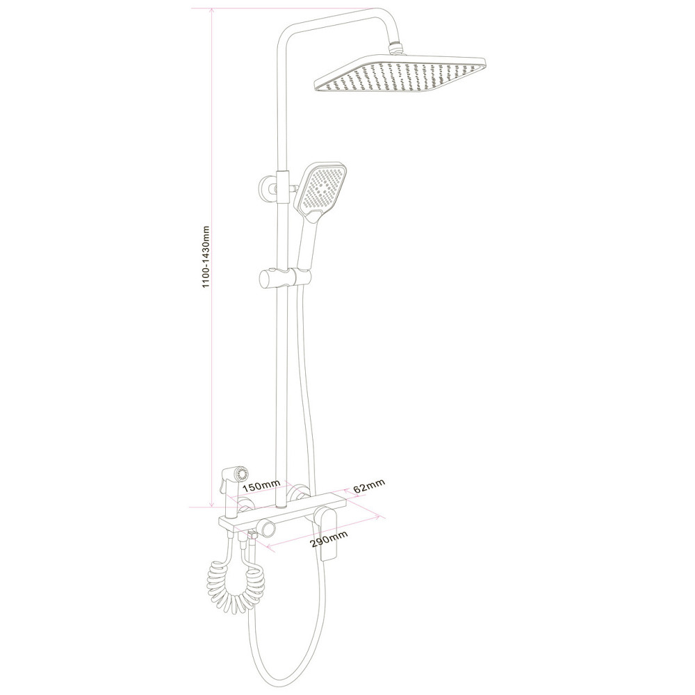 Душова система Globus Lux TURIN GLTU-0550 (000031790) Київ - фото 2