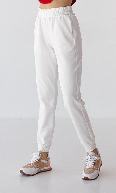 Спортивные штаны женские джогеры Молочный S Харьков - изображение 1