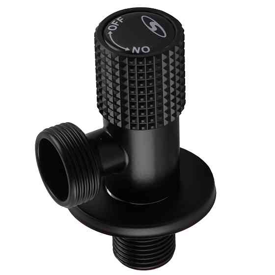 Кран кутовий кераміка SOLOMON EXCLUSIVE 1/2″X3/4″ 989 BB (BLACK/BLACK) ( 1шт.) Луцк