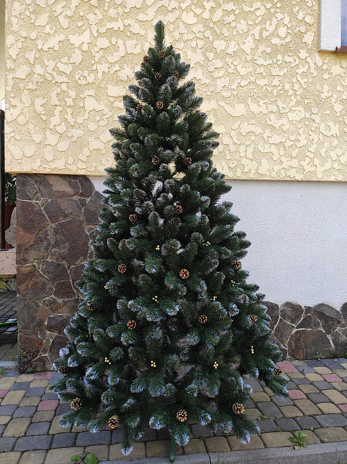 Елка искусственная новогодняя «Кармен золото» с шишками и жемчугом 1.5 / 1.8 / 2 / 2.2 м Киев - изображение 3