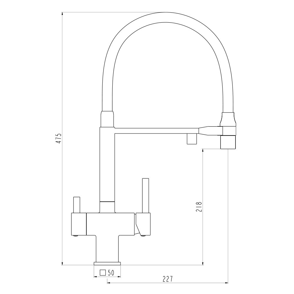 Змішувач для кухні з підключенням до фільтру GAPPO G4395-59 з гнучким виливом, графіт Київ - фото 9
