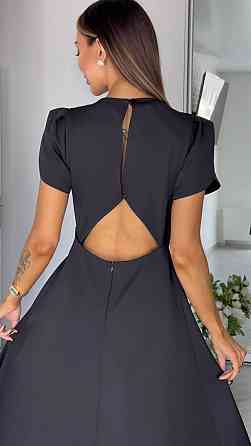 Жіноча стильна романтична сукня з розрізом костюмне Чорний, 44/46 Одеса