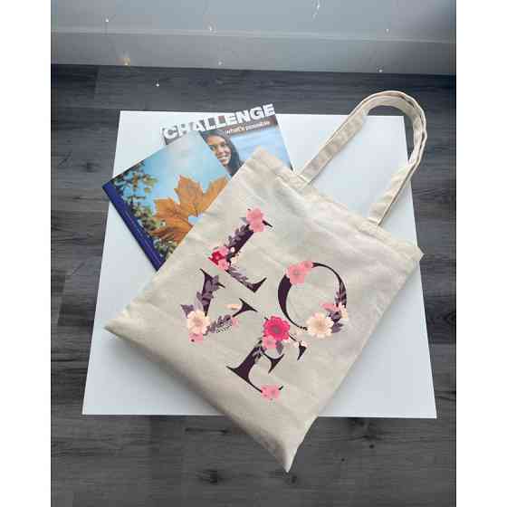 Екошопер Bookopt ВК4072 LOVE (квіти), бежевий Киев