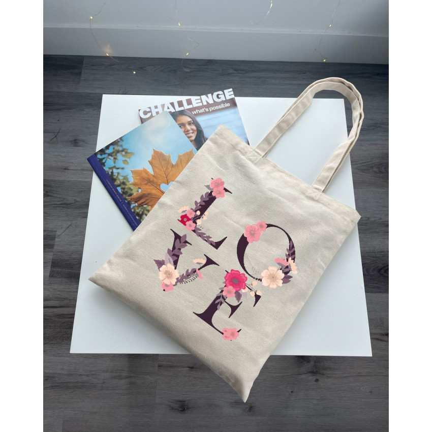 Екошопер Bookopt ВК4072 LOVE (квіти), бежевий Киев - изображение 4