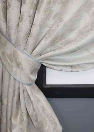 Комплект коротких штор VR-Textil Жаккард Мрамор Al3 № 1599ш Молочный с бежевым 130х170 см 2 шт (35-0280) Киев