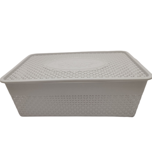 Кошик 34*23*11,5см з ручками з кришкою Плетінка Interos Житомир - фото 4