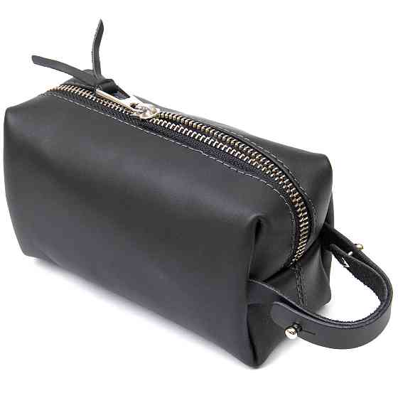 Шкіряна косметичка для чоловіків GRANDE PELLE 11507 Чорний Київ