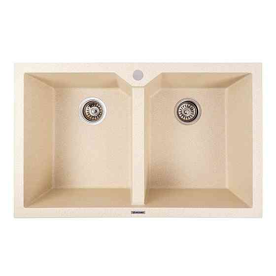 Мийка гранітна пісок VALESO VIATRIX 7950 (дві чаші, матова) Коломыя