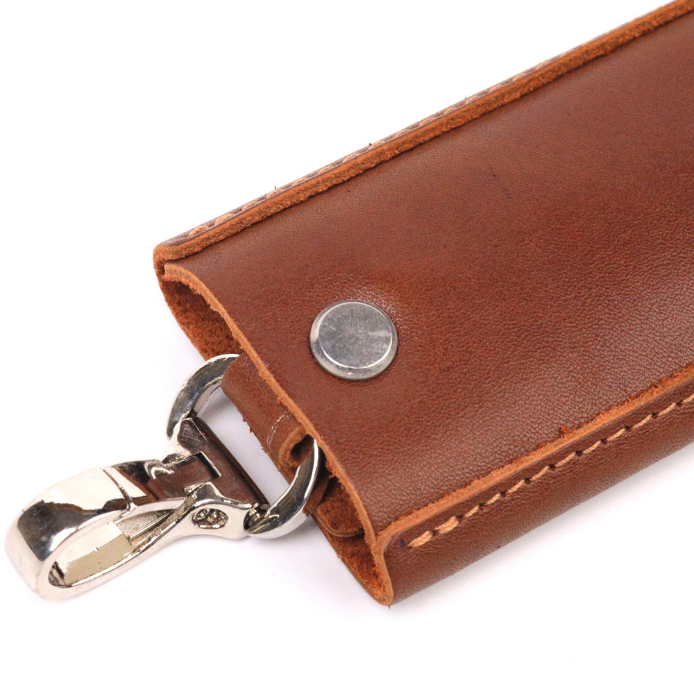 Чудова ключниця у глянцевій шкірі Серце GRANDE PELLE 16721 Світло-коричнева Київ - фото 7