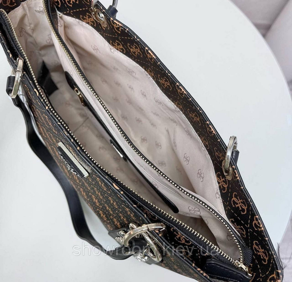 Жіноча сумка шоппер Guess (866530) коричнева Київ - фото 8