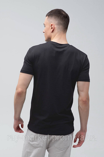 Футболка базова Ray Premium Fit чоловіча чорна (U0102-Black) S Київ - фото 5