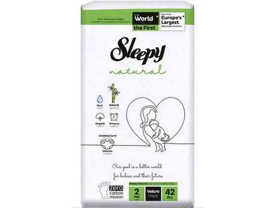 Подгузники детские Natural No2 (42шт) Diaper Mini 3-6кг ТМ SLEEPY Киев