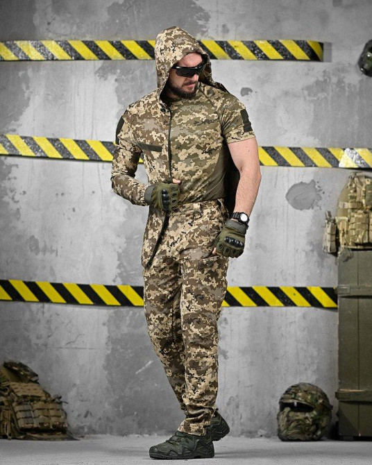 Літній еластичний тактичний костюм fragment 3в1 піксель ДЛ6475 Одеса - фото 3