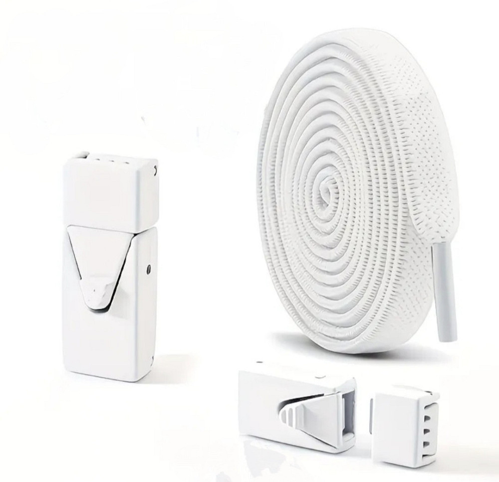 Еластичні шнурки без зав'язок з металевими застібками в колір Білий Смела - изображение 3