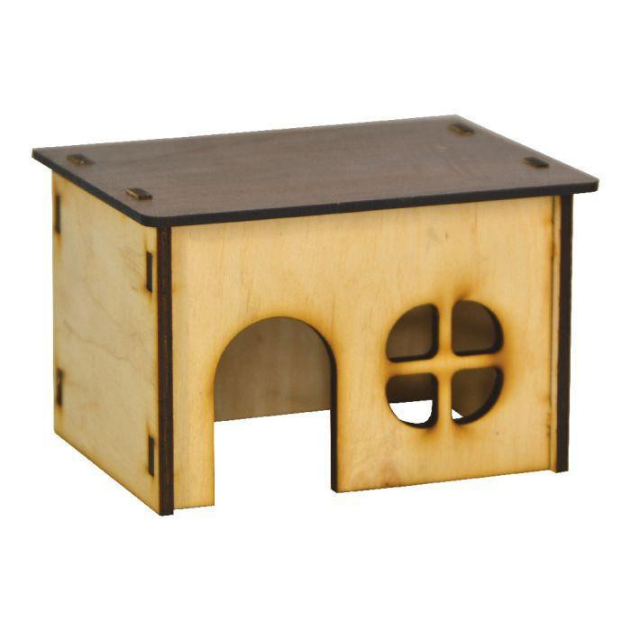 Будиночок для хом'яка (дерево) Д-014 Лорі Розмір 10,5х9х9,5 см. Київ - фото 1