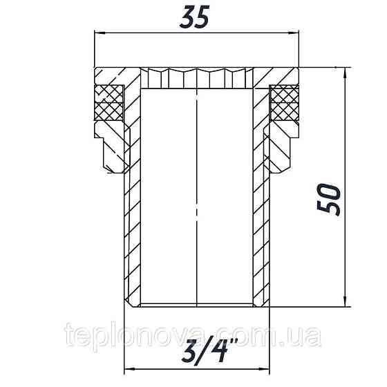 Врезка в бак 3/4″Н латунная LO442S OPTIMUM Черновцы