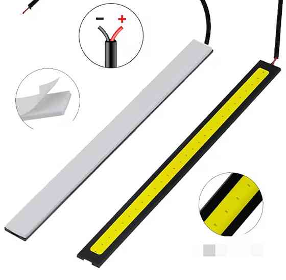 Автомобильная светодиодная led лента противотуманные ходовые огни COB 12v 17 см холодно-синий Киев