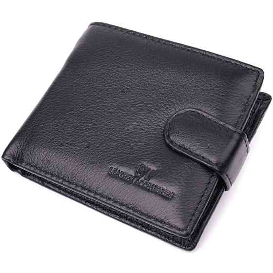 Чоловічий шкіряний гаманець, чорний (ST Leather) Київ