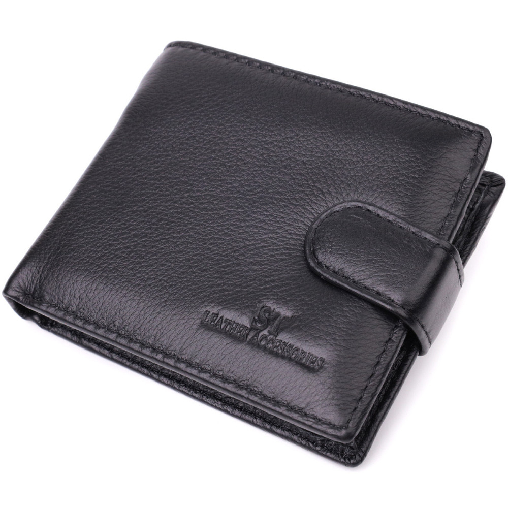 Чоловічий шкіряний гаманець, чорний (ST Leather) Київ - фото 5