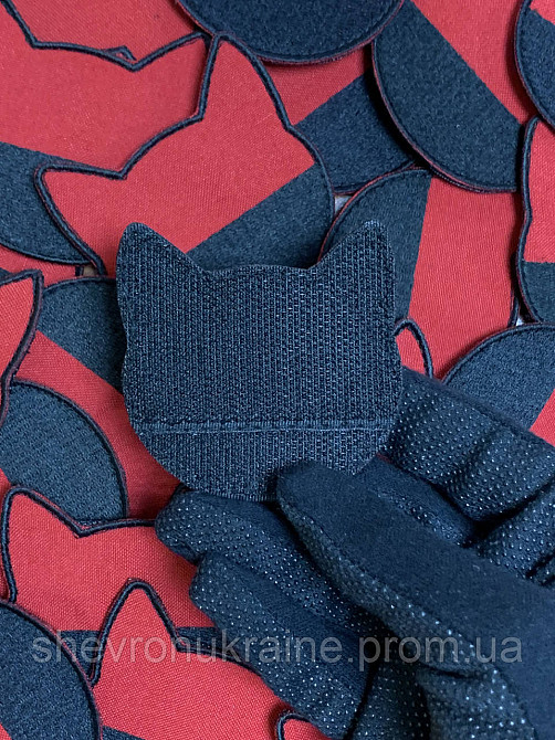 Шеврон КОТИК УПА (Форма контурная. На липучке) Размер 6.7x6.7см Киев - изображение 7