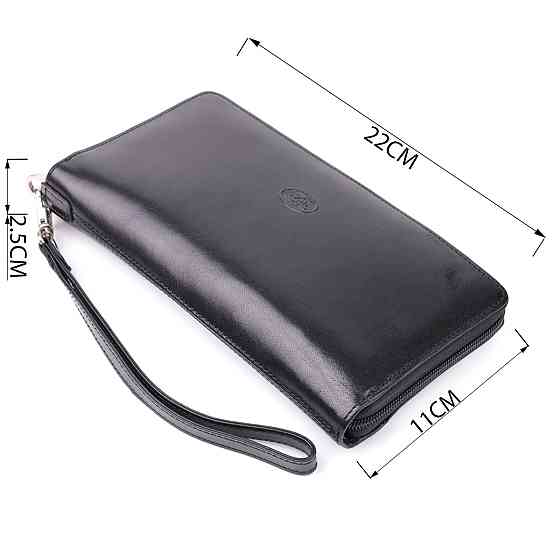 Чоловічий клатч на одне відділення з гладкої натуральної шкіри Tony Perotti 20860_1 (9770 nero) Чорний Київ