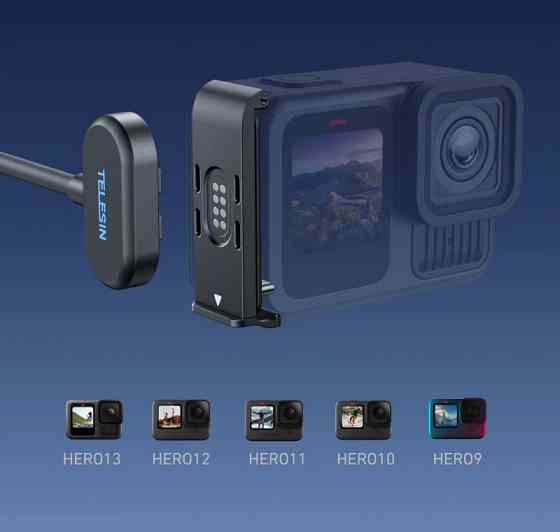 Дверцята акумулятору магнітна зарядка GoPro 13-9 вологостійка Telesin S6-CLC-01-TGP Київ