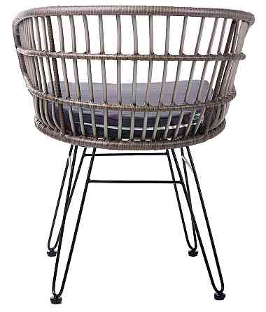 Садове крісло Jam Ротанг Сіро-чорний Київ