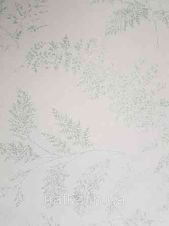 Шпалери флізелінові дитячі еко Lutece Tartine et Chocolat ніжні великі гілки листя смарагдові на білому Київ