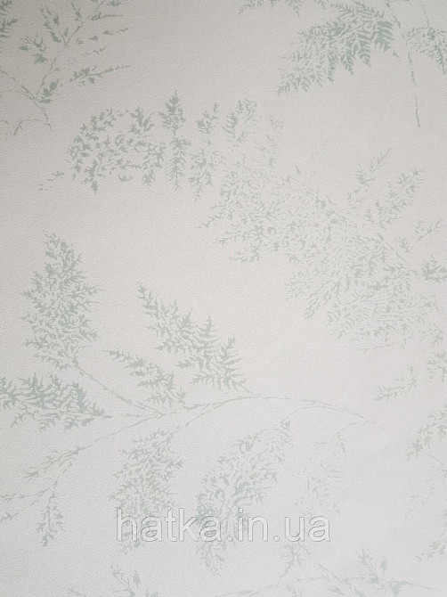 Шпалери флізелінові дитячі еко Lutece Tartine et Chocolat ніжні великі гілки листя смарагдові на білому Київ - фото 1