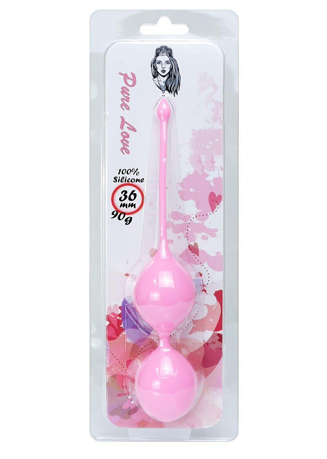 Вагинальные шарики - Silicone Kegel Balls Pink, 36 мм, 90 г Sex Aura Киев - изображение 3