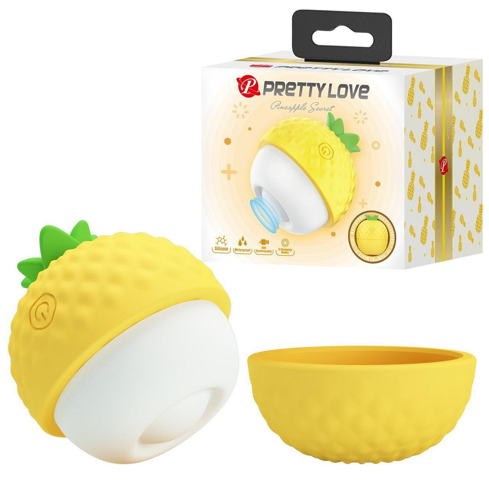 Клиторальный пульсатор PRETTY LOVE Pineapple Secret желтый, 5,7 х 5,1 см Sex Aura Киев - изображение 1