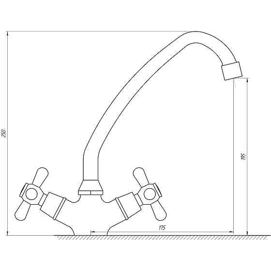 Змішувач для кухні Globus Lux GB-SHARM-0300-00 Луцк