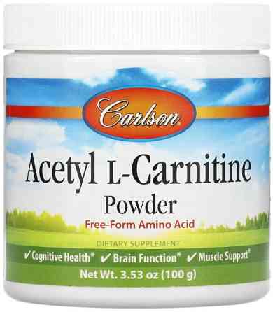 Ацетил карнітин  Carlson Acetyl-L-Carnitine 100 грам Київ