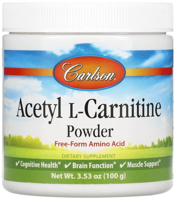 Ацетил карнітин  Carlson Acetyl-L-Carnitine 100 грам Київ - фото 1