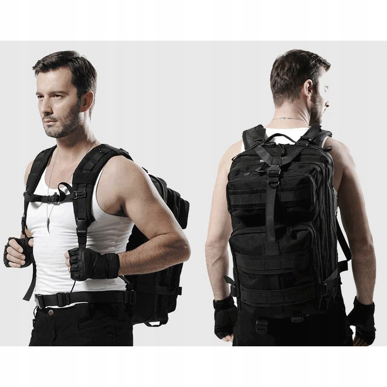 Тактический Рюкзак 26 литров многофункциональный 5 отделений Trizand (23089) Black Нововолынск - изображение 10