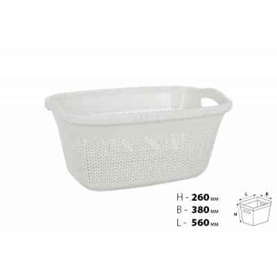 Кошик для білизни Violet House 1013 Віолетта White 40 л (1013 Виолетта W 40 л) Вінниця